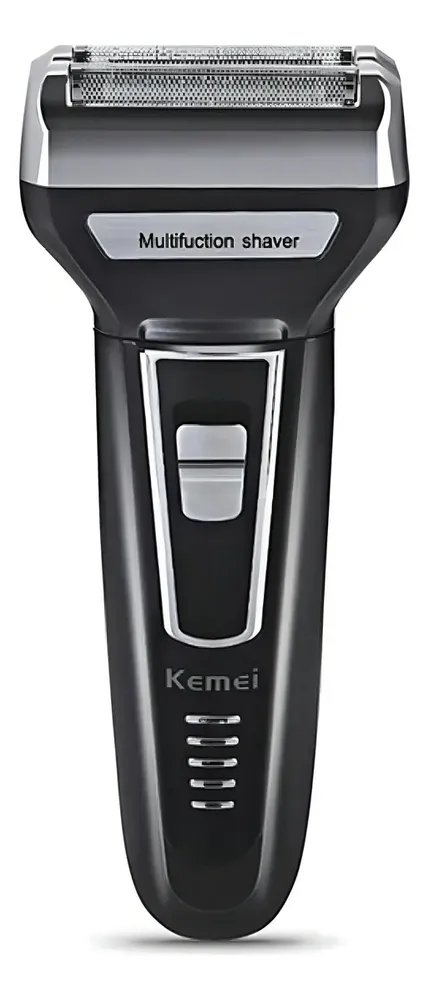 Aparador Barbeador Kemei KM-6558 Recarregável 3 Em 1 Cabeças Removíveis Bivolt