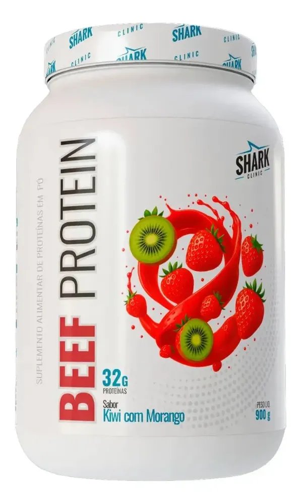 Beef Protein Isolado Hidrolisado Morango Kiwi 900g Shark Morango Kiwi Morango Kiwi