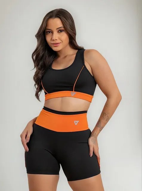 Conjunto Academia Feminino Fitness (top E Short) Ciclista