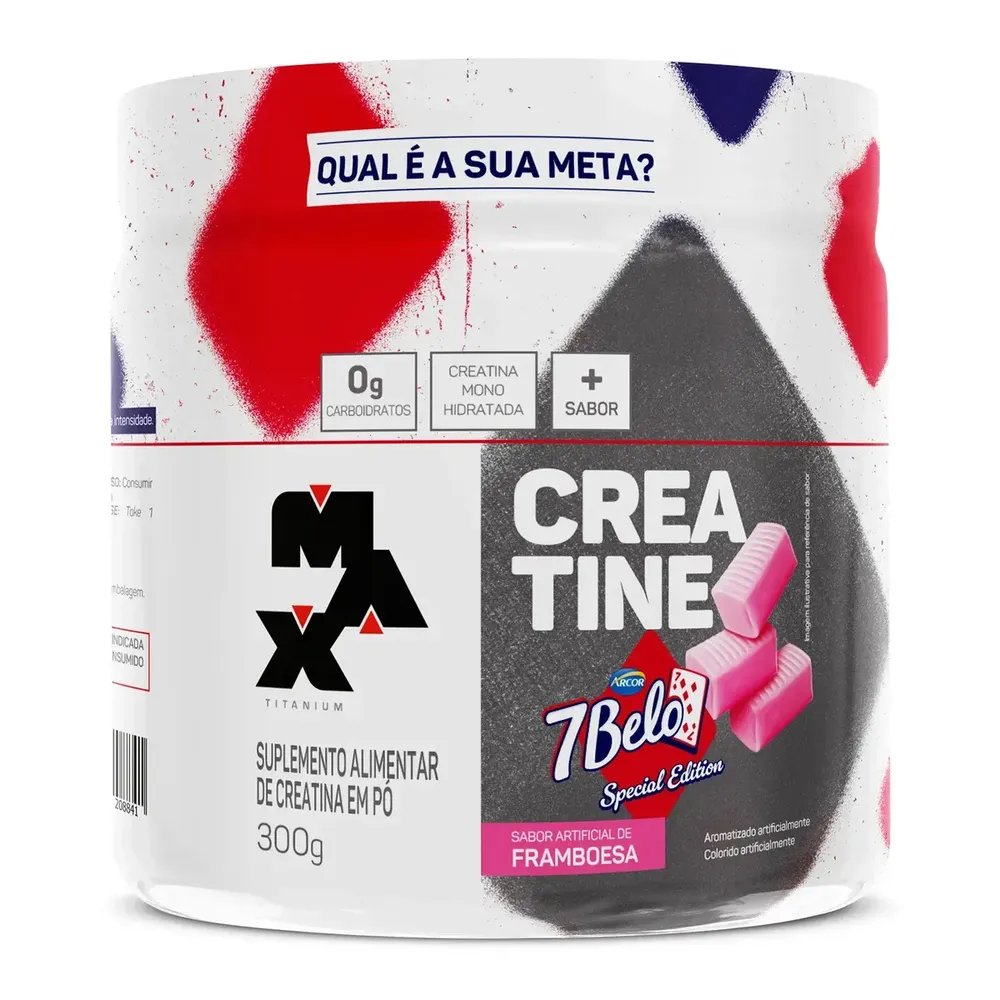 Creatina 7 Belo 300g Framboesa  Alta Performance Treino 7 Belo - Artificial Framboesa
