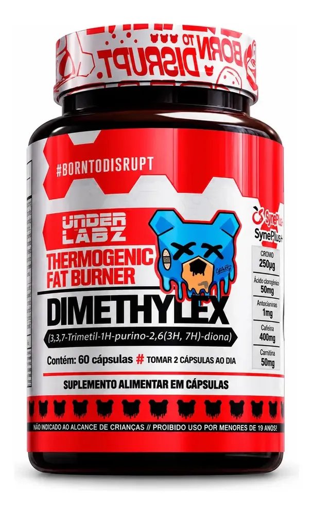 Dimethylex 60 Cápsulas Under Labz Termogênico Sem Sabor