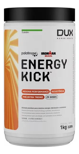 Energy Kick Dux Pré Intra Treino Sem Cafeína 1kg Palatinose