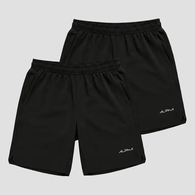 Kit 2 Bermudas Basic Masculinas Dry Academia Alpha