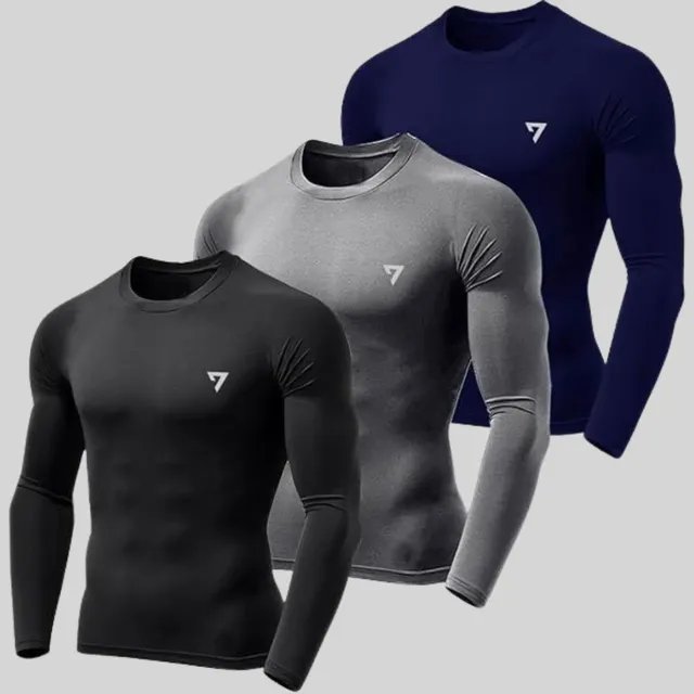 Kit 3 Camisetas Térmicas Masculina Segunda Pele Camisa Uv50-