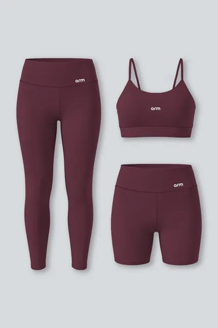 Kit Conjunto Feminino Fitness Top Alça + Legging + Short