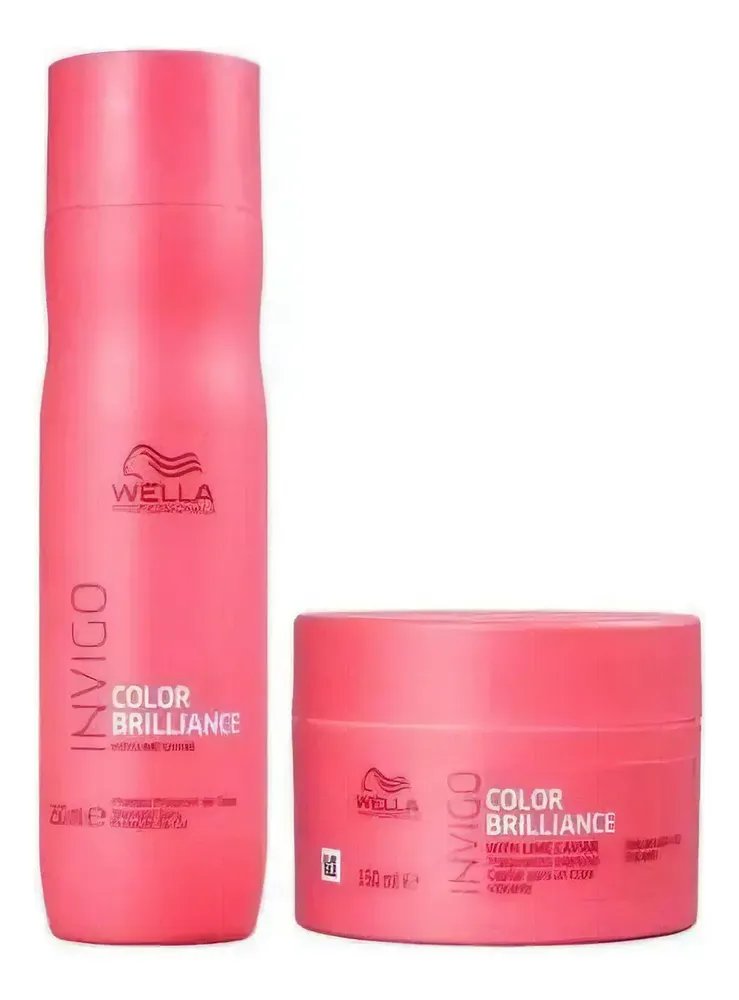 Kit Wella Brilliance- Shampoo 250ml E Máscara 150ml