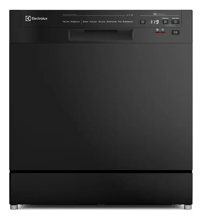 Lava-louça Electrolux 8 Serviços Lava E Seca 50 Min (lp08e) Preto