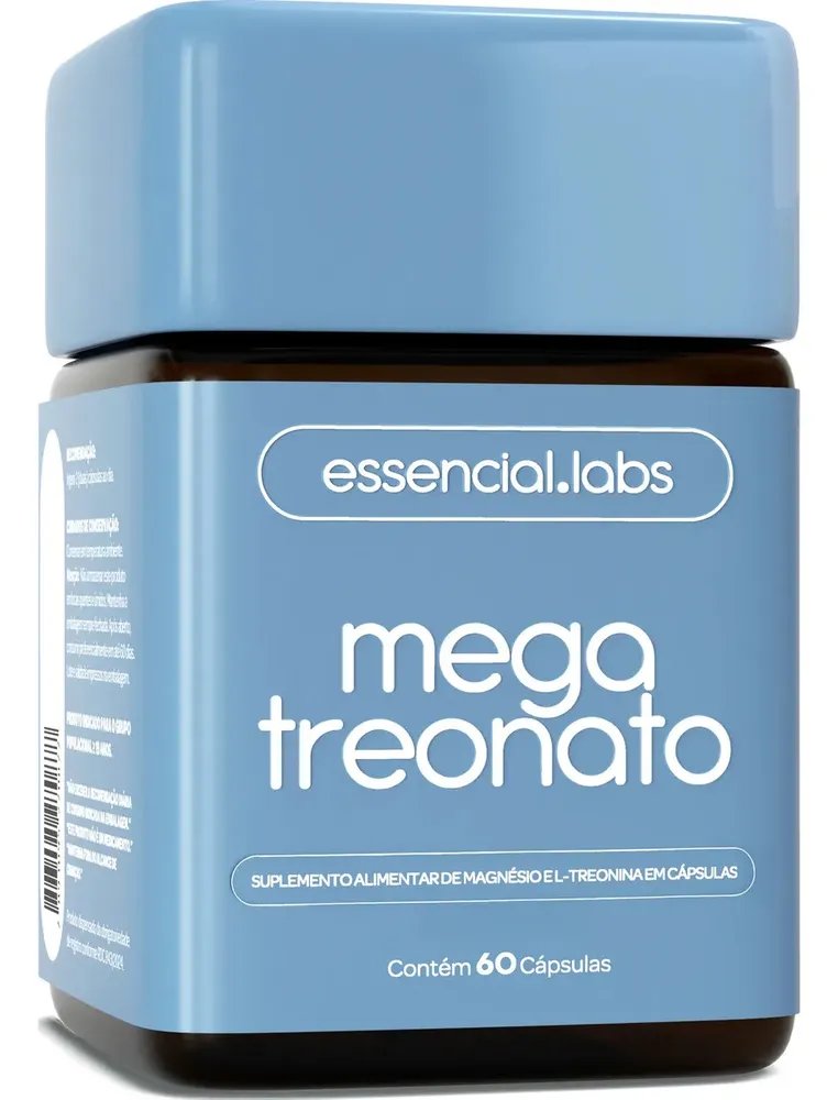 MAGNÉSIO TREONATO - Fórmula com Máxima Concentração e Biodisponibilidade - 60 Cápsulas