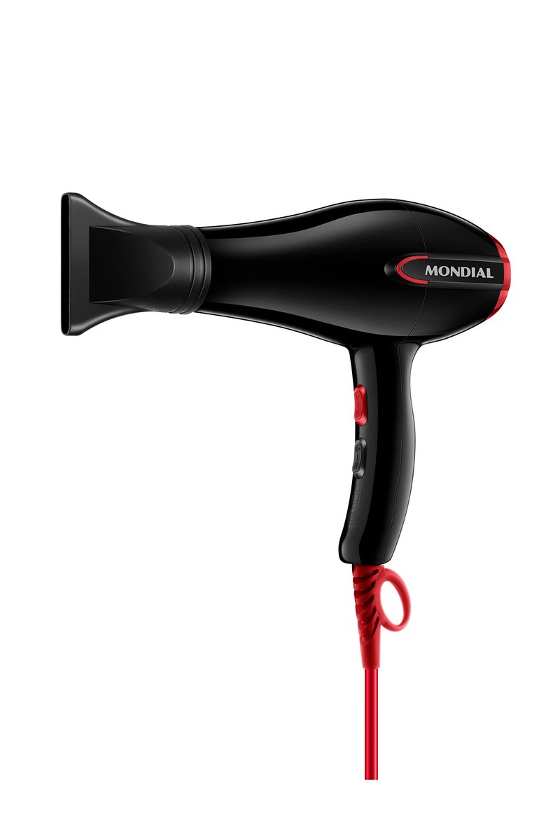 MONDIAL Secador de Cabelos Turbo 110V, 1900W SC-41,Preto/Vermelho