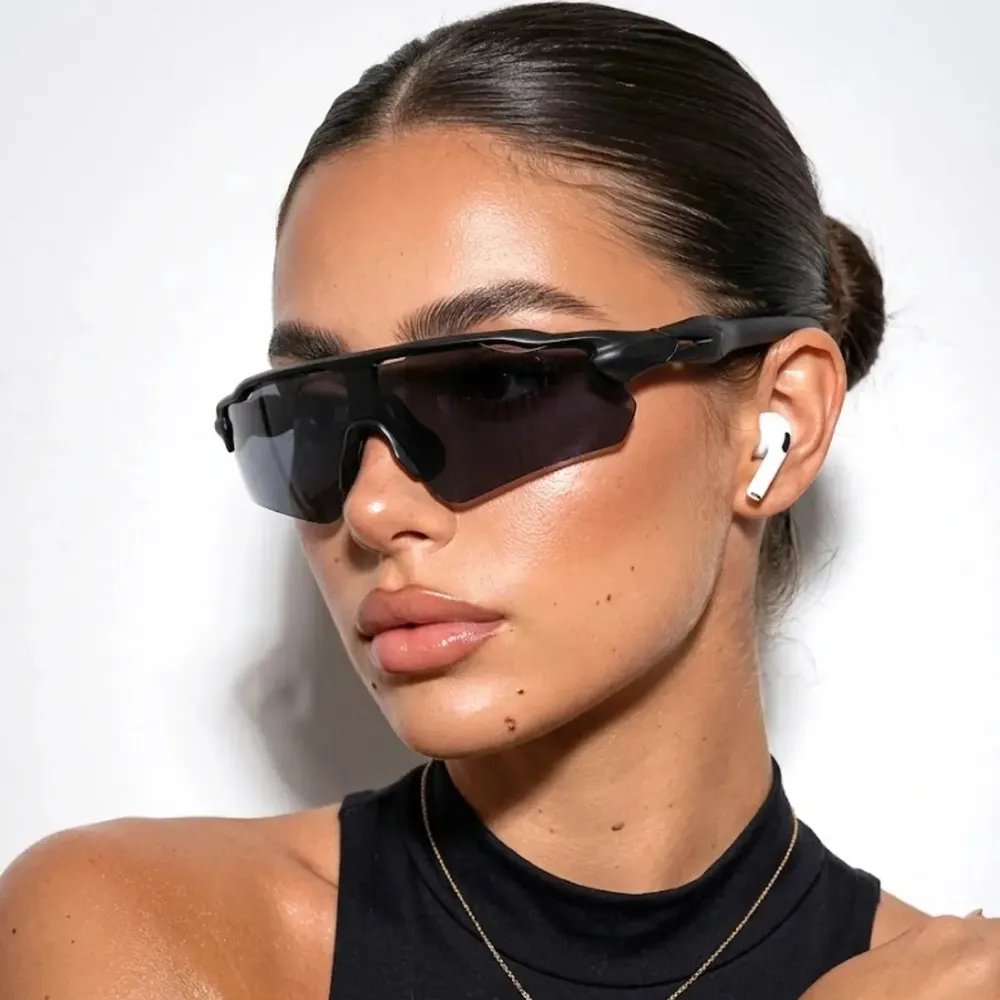 Oculos Esportivo Corrida Premium Bike Pace Uv400 Moda Preto