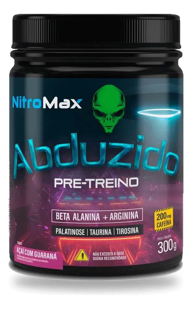 Pre Treino Abduzido 300g - Nitromax Sabor Açaí com guaraná