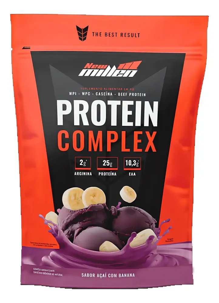 Protein Complex 900g - New Millen Sabor Açaí Com Banana