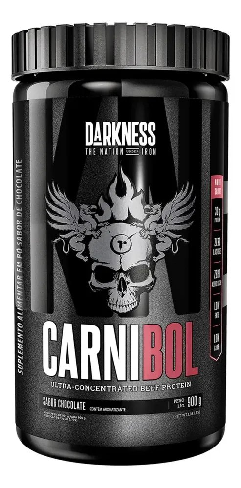 Proteína Darkness Carnibol Beef em pó sabor Chocolate x 900g