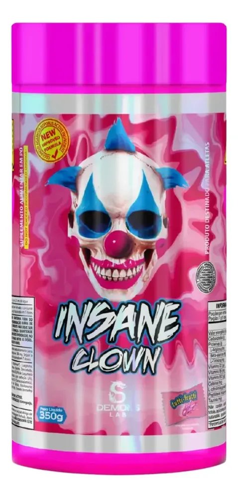 Suplemento em pó Demons Lab Beta alanina Pré Treino Insane Clown 350g Demons sabor Tutti frutti x 350g