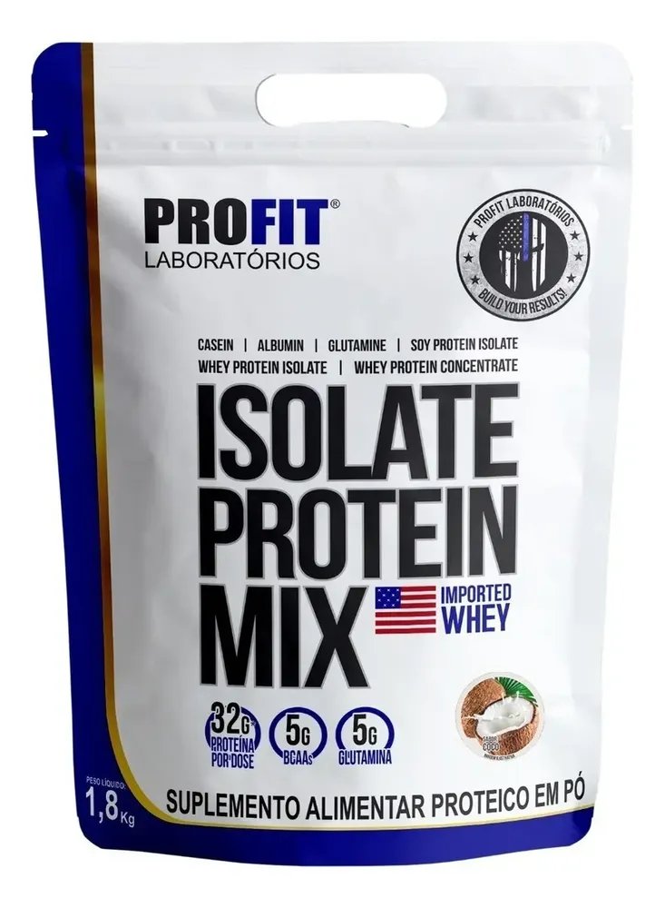 Suplemento en pó ProFit Laboratórios Proteínas de Isolate Protein Mix sabor coco x 1.8kg