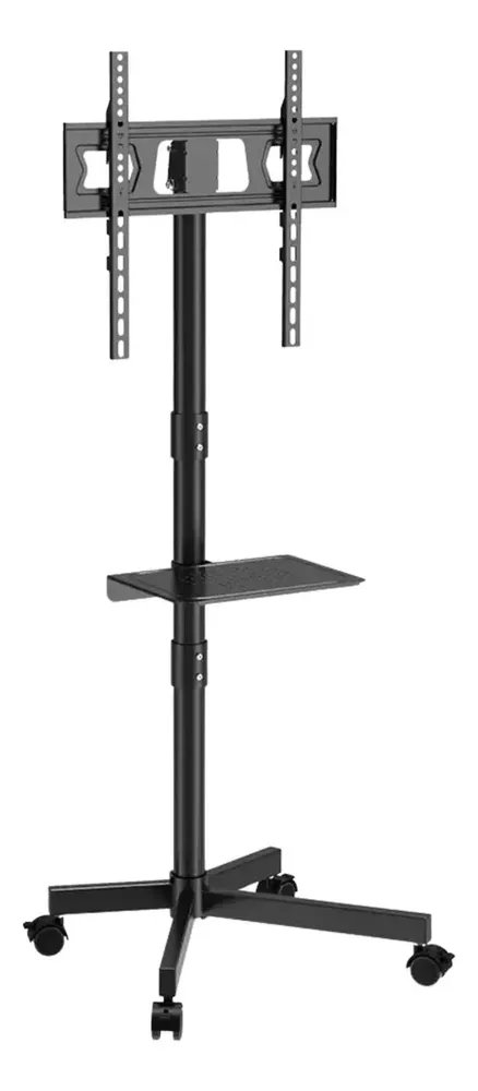 Suporte Pedestal Para Tv De 23 A 60 Com Rodinhas Bandeja Cor Preto