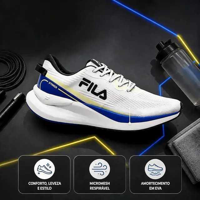Tênis Fila Striker Masculino Estilo Esportivo Confortável
