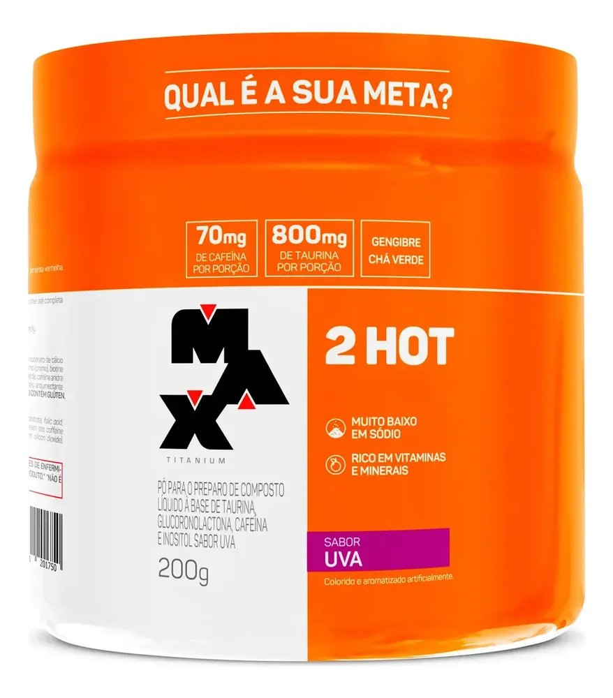 Termogênico 200g Ultimate 2Hot Max Titanium Uva Queima de Gordura