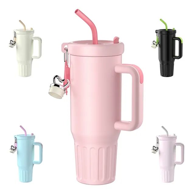 Copo Térmico Inóx 1200ml Anti-vazamento Com Tampa E Canudo
