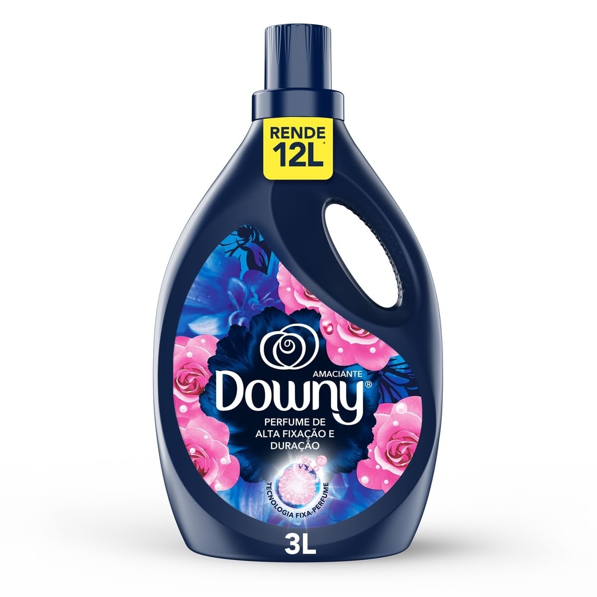 Downy Amaciante Concentrado Líquido Brisa Intenso 3L – Rende 12L | Fabric Softener com Perfume Intenso de Rosas e Frutas Vermelhas