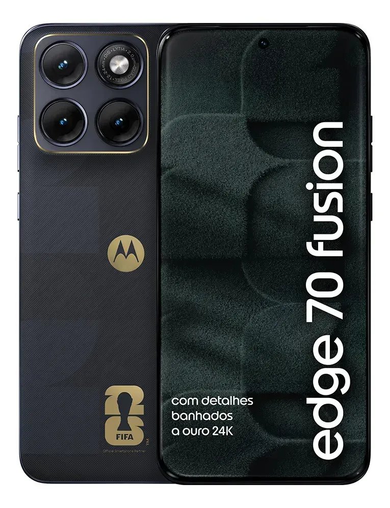 Smartphone Motorola Edge 70 Fusion 5g Fifa World Cup Collection - 256gb 8gb Ram + 16gb Ram Boost, Camera 50mp Sony Lytia 710, Tela 1.5k Extreme Amoled - Grafite