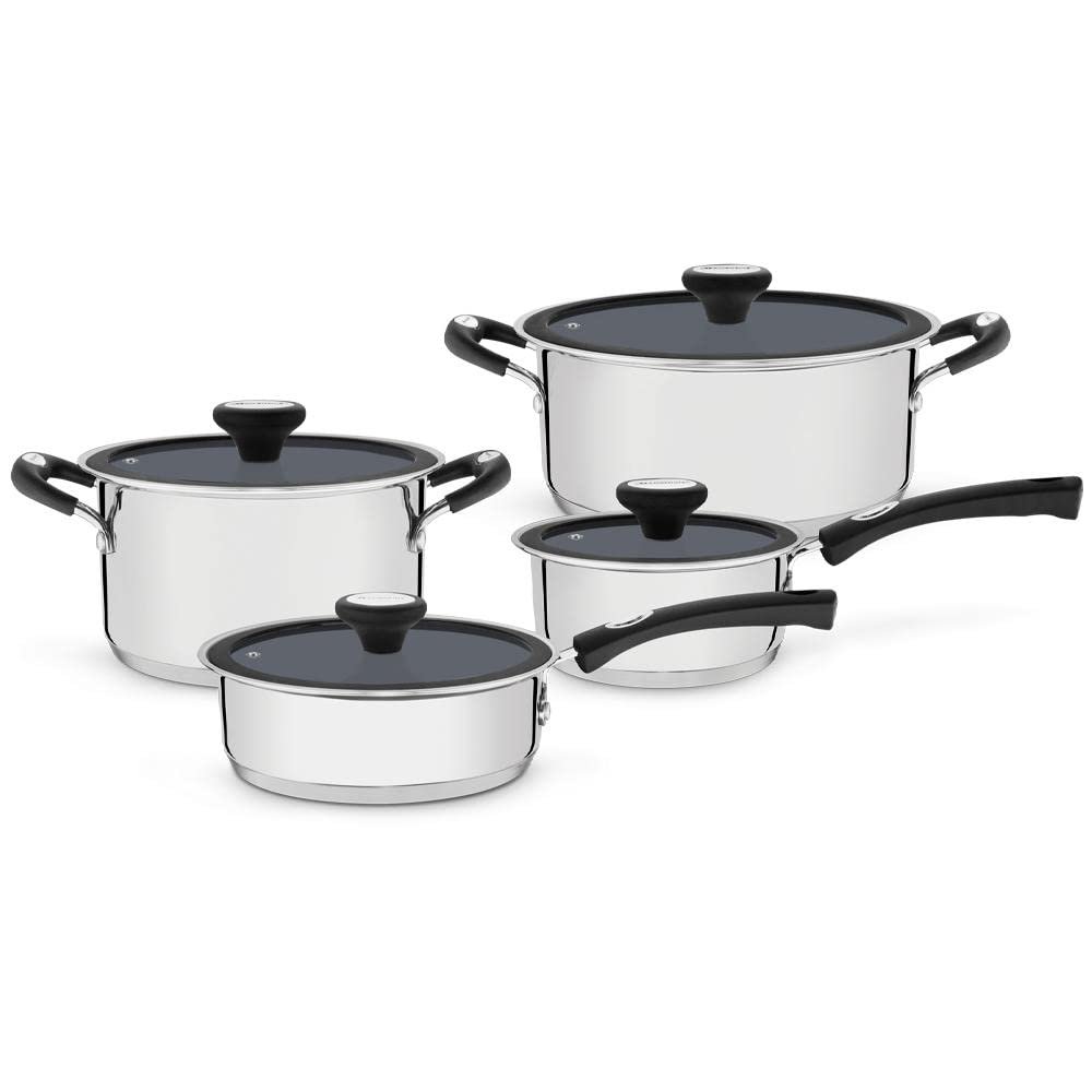 Jogo de Panelas com Revestimento Interno Cermico, Tramontina, Solar 65120026, Inox