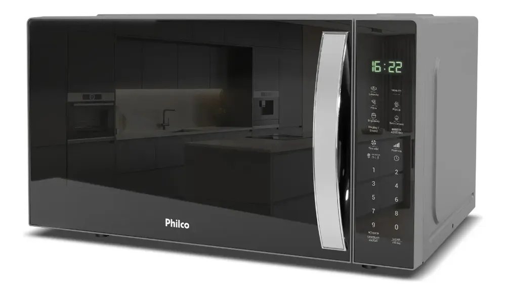 Micro-ondas 33L Philco Linha Branca PMO39S - 1400W - Prateado