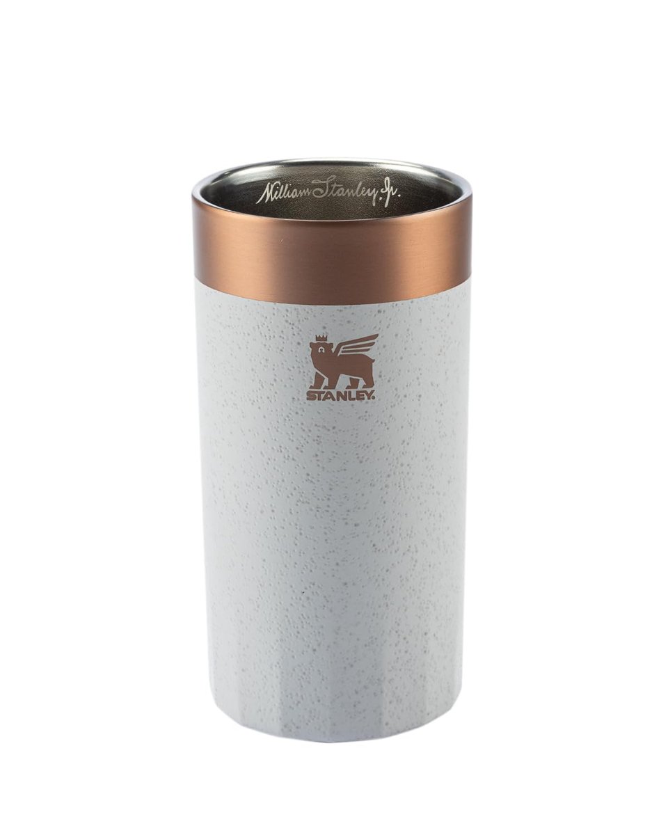Stanley - Copo prismático isolado para cocktails, antiderrapante, para bebidas quentes ou frias, 381 ml, Ash Bronze