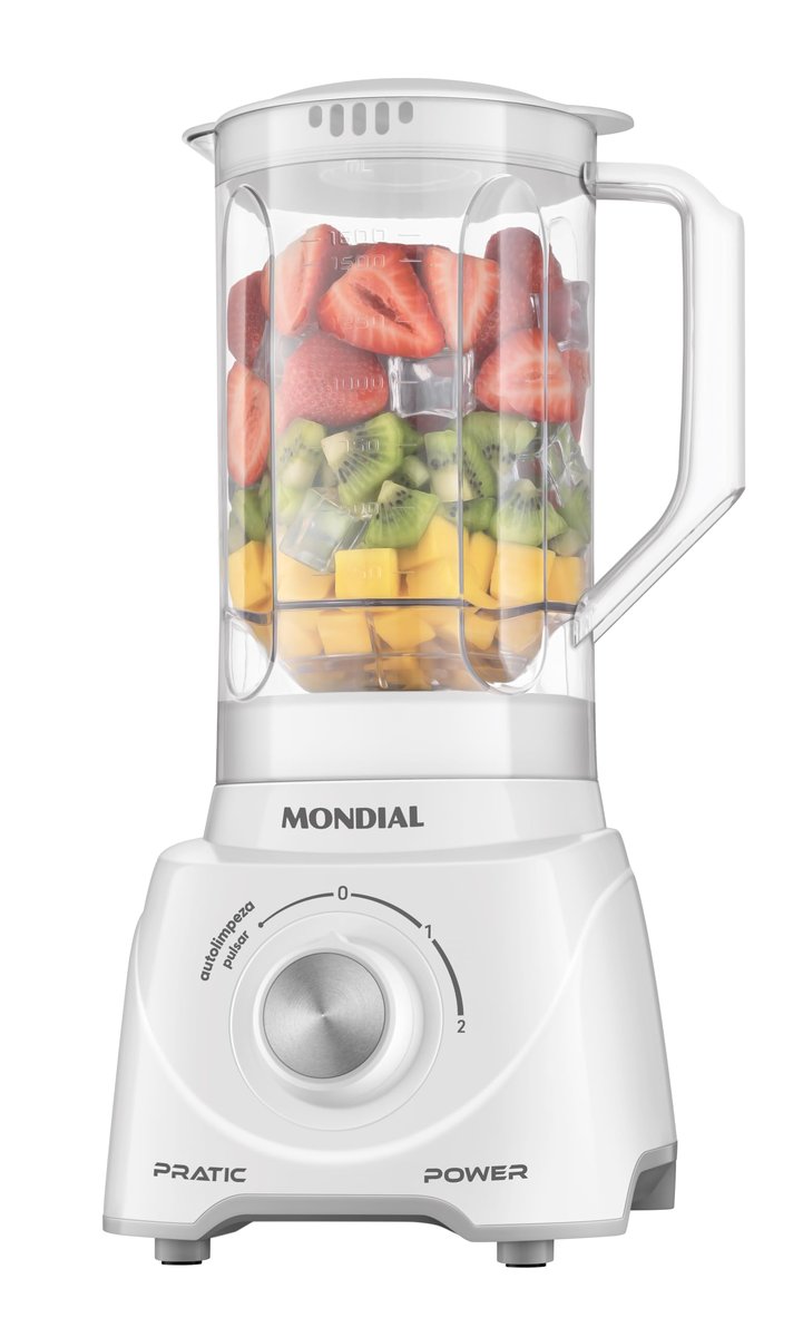 MONDIAL Liquidificador Pratic Power, Branco, 550W, 110V - L-97-W