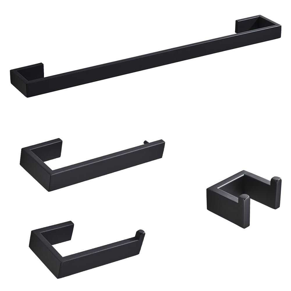 YESOP Kit Acessórios Com 4 Peças Luxo Em Inox 304 Preto