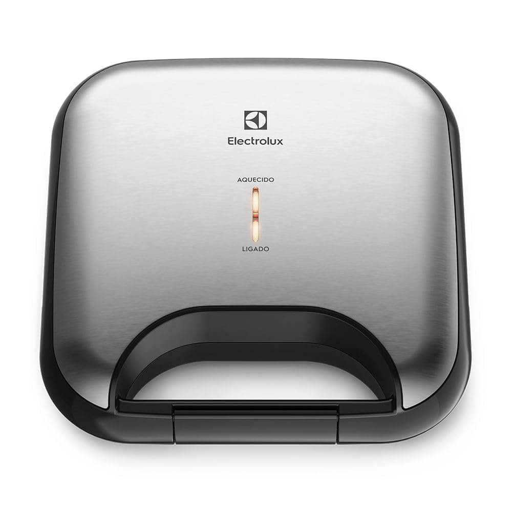 Sanduicheira grill chapa ondulada elétrico Electrolux antiaderente inox ESG20 127v