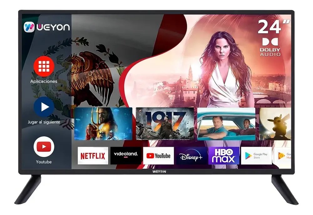 Smart Tv De 24" Weyon 24wdsnmx Com Tela Led Hd Android 14