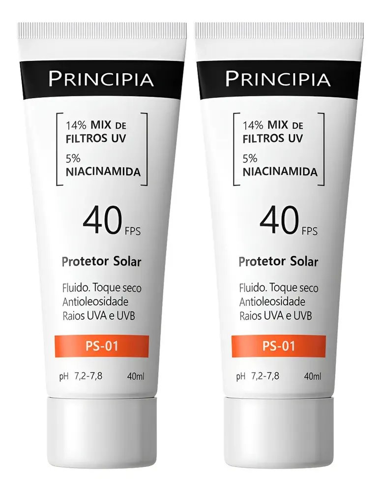 Principia Kit C/ 2 Protetor Solar Facial Ps-01 Fps 40