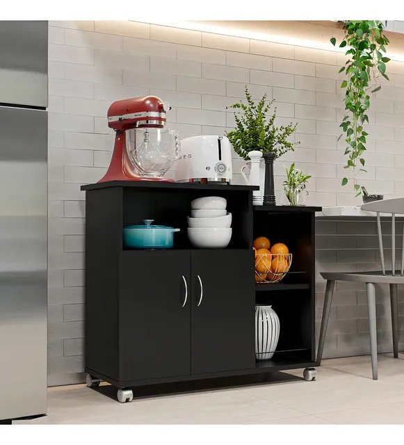 Nova Decor Armário Multiuso Balcão Preto