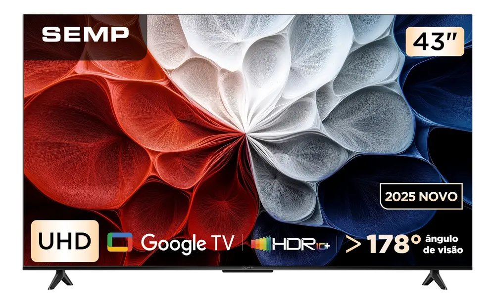 Semp Smart 4k 43  S62 Google Tv Wi-fi Bt Hdmi 2.1 Hdr10+