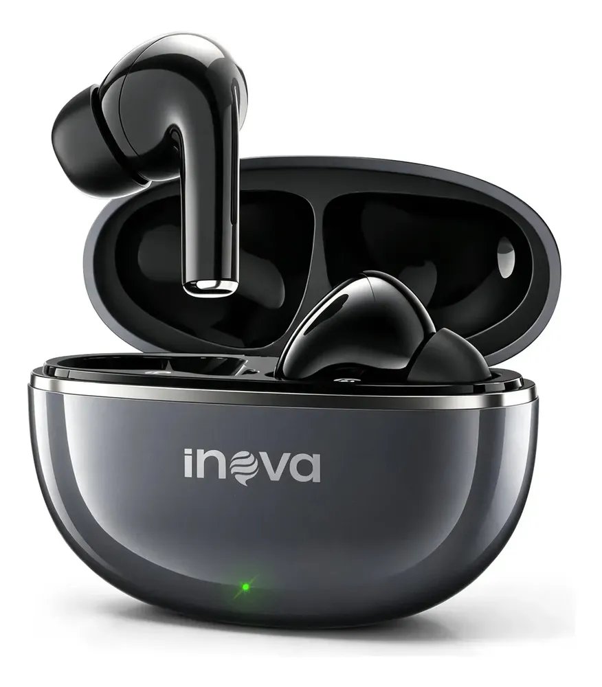 Fone de Ouvido TWS Inova Bluetooth 6.0 In-Ear com Cancelamento de Ruído ENC