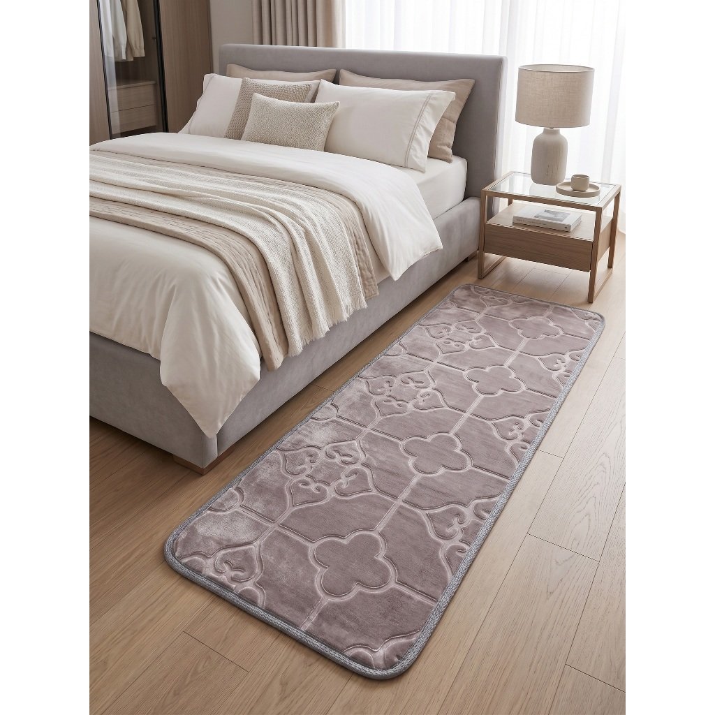 Tapete Passadeira 60x200cm Liso Aveludado Ideal para Corredor e Lado da Cama
