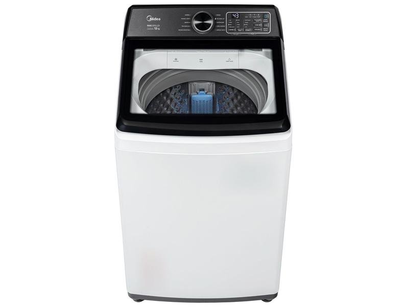 Lavadora de Roupas Midea 12kg 10 Programas de Lavagem Branco Wave Impeller MAV04W120/WKBR04