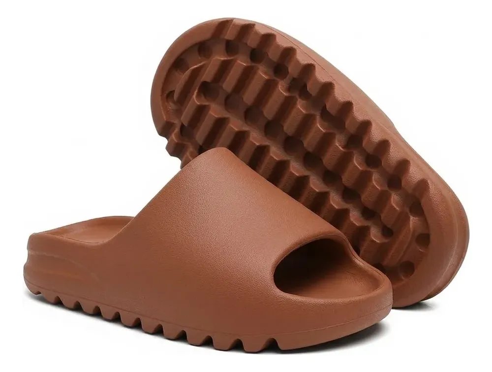 Chinelo Slide Nuvem Ortopédico Leve Confortável Unissex Marrom 42/43