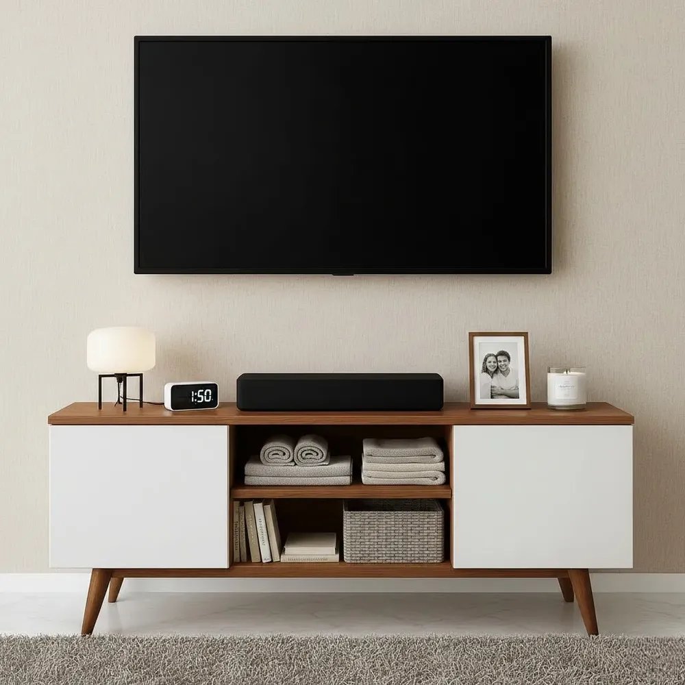 Rack Para Tv Versátil Para Sala Moderna Branco