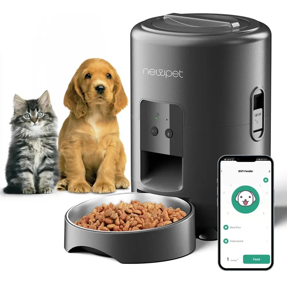 Alimentador Inteligente Comedouro Automático Pet App Newpet NP1322 Preto