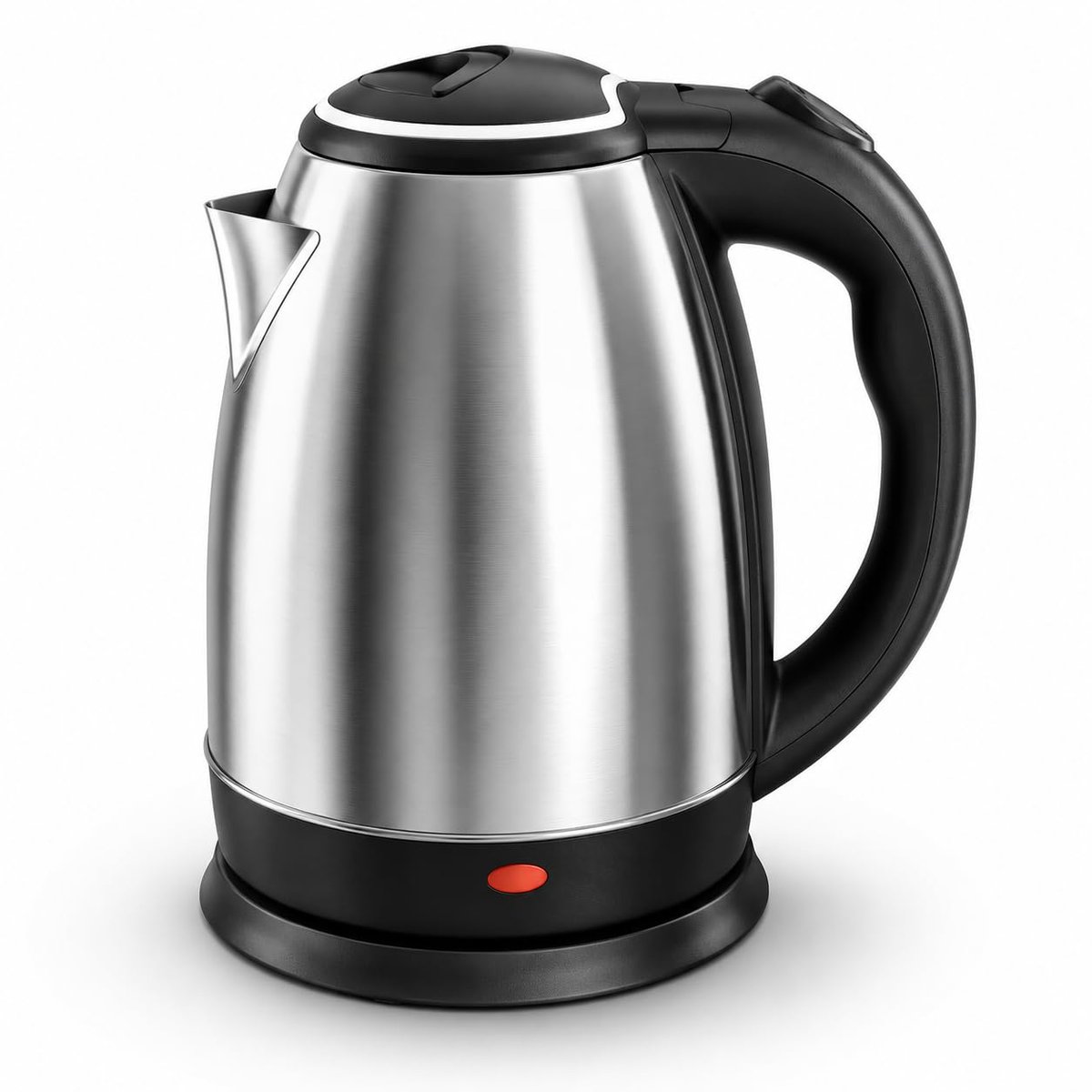 Chaleira Elétrica 1.8 Litros Inox Desligamento Automatico Cor Aço 220V Aquecimento Rápido Segura Café Chá Fácil Abertura Premium GT (220V)