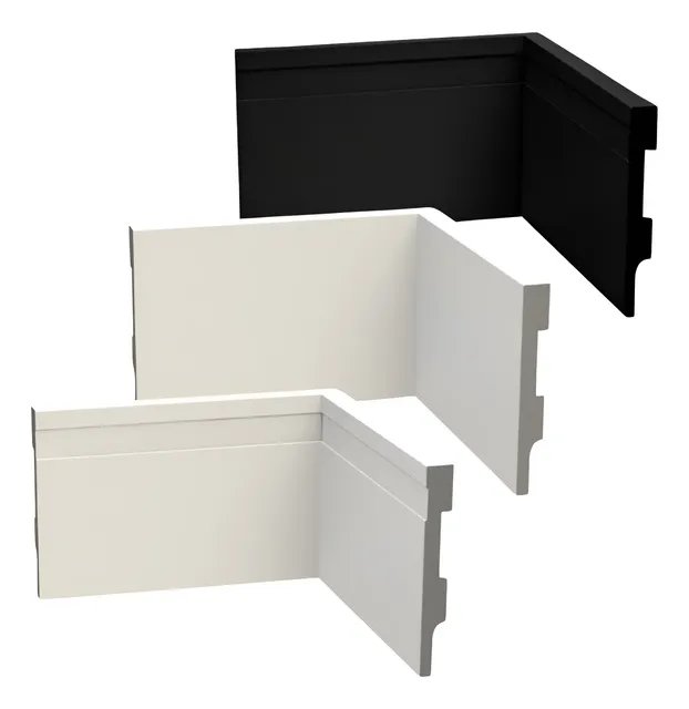 20 Metros De Rodapé Poliestireno 10cm Kit 10 Barras