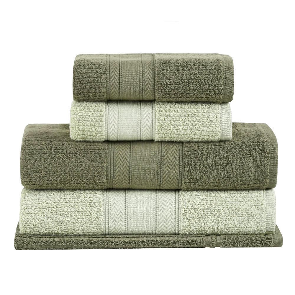 Buddemeyer Jogo de Toalhas Melissa Extra Soft Banho Verde/Verde Claro 5pç