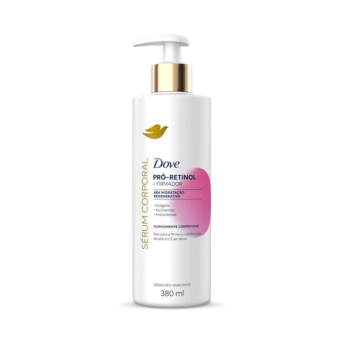 Sérum Hidratante Corporal 48h de Hidratação Regenerativa Dove Firmador Com Pró-Retinol e Niacinamida, Recupera a Firmeza e Elasticidade da Pele em 2 Semanas 380mL
