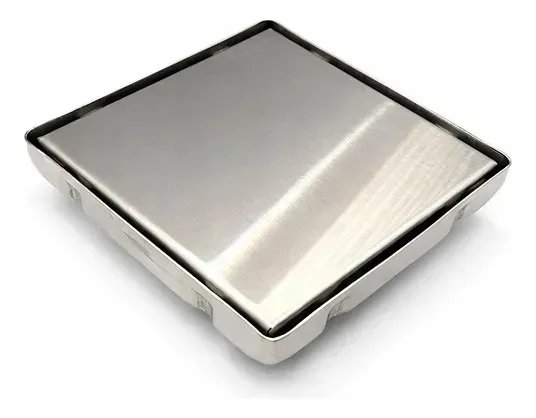 Ralo Demima 15x15 Inox Quadrado Tampa Oculta Invisivel