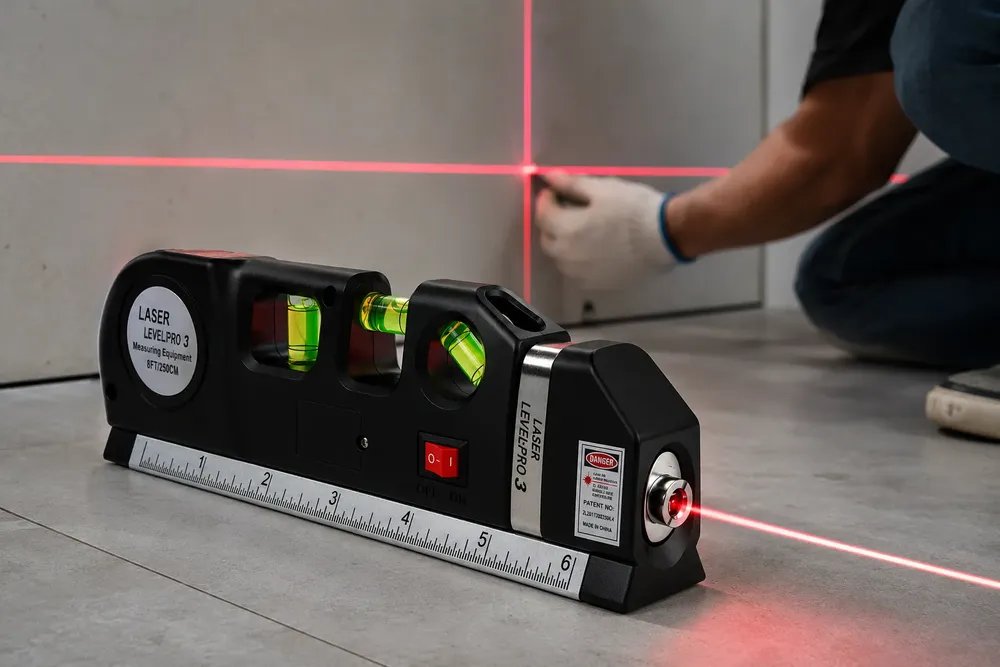 Trena Nivel A Laser Alta Precisão Com Regua Profissional