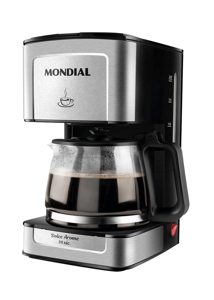 MONDIAL Cafeteira Elétrica Dolce Arome, 110V, 550W, Preto/Inox - C-43-20X-SI