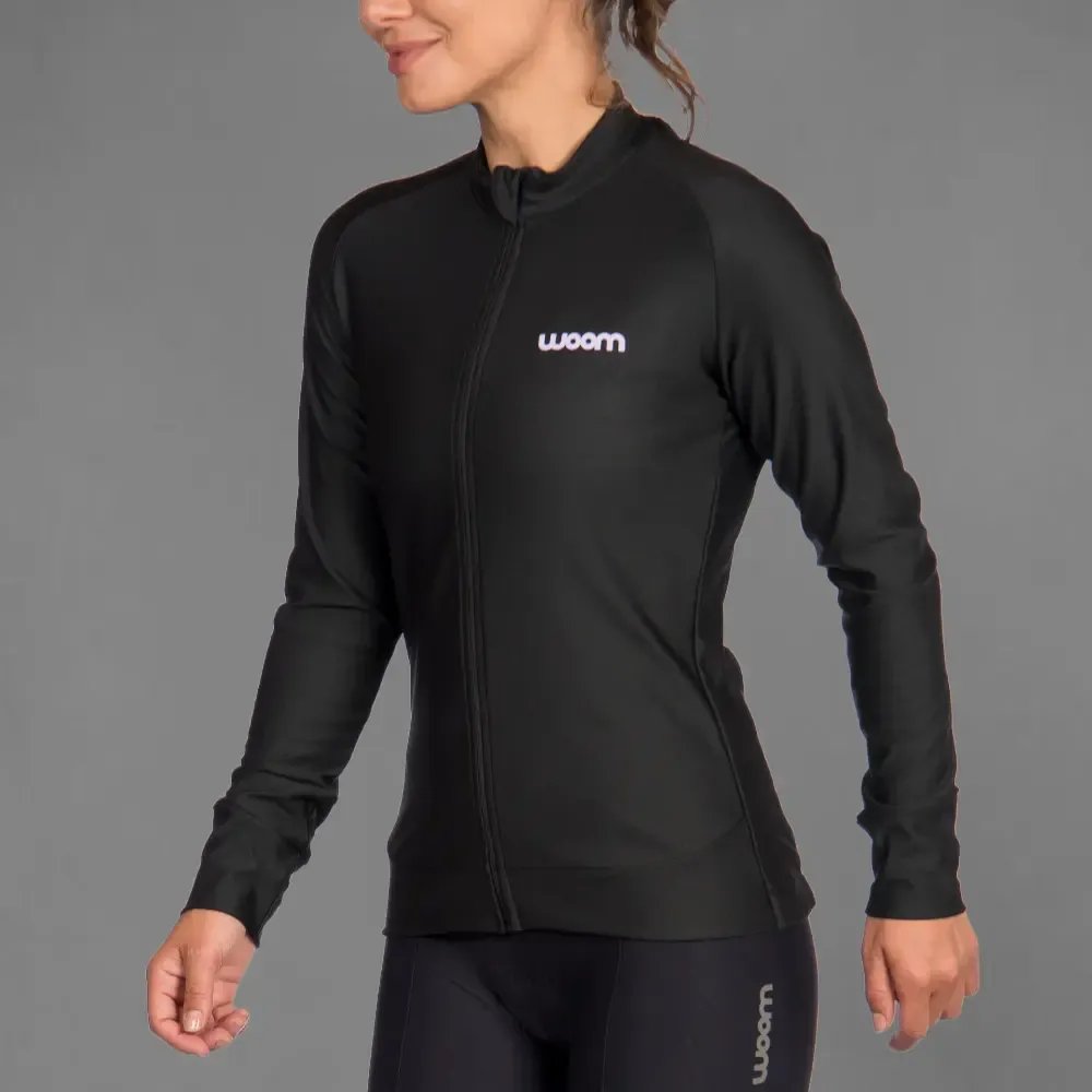 Jaqueta Ciclismo Woom Supreme Preto Lavanda Feminina