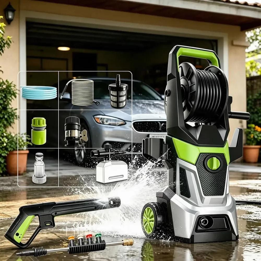 Lavadora De Alta Pressao Compacta Com Aplicador De Detergent Verde 127/220v 60hz